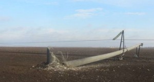 Пошкоджені опори ліній електропередач на Херсонщині сьогодні планують замінити