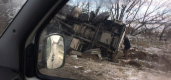 НА Волині перевернулася фура. ФОТО