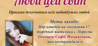 У Рожищі збиратимуть кошти на лікування 17-річної волинянки, яка постраждала в ДТП