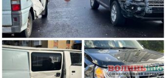 ДТП через порушення правил дорожнього руху на перехресті: у Луцьку Mitsubishi зіткнувся з Land Rover