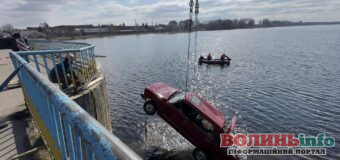 У Ковелі викрадений легковик злетів з моста у річку: рятувальники шукають у водоймі постраждалих