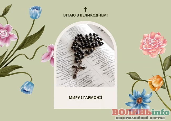 привітання з Великоднем