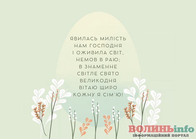 привітання з Великоднем
