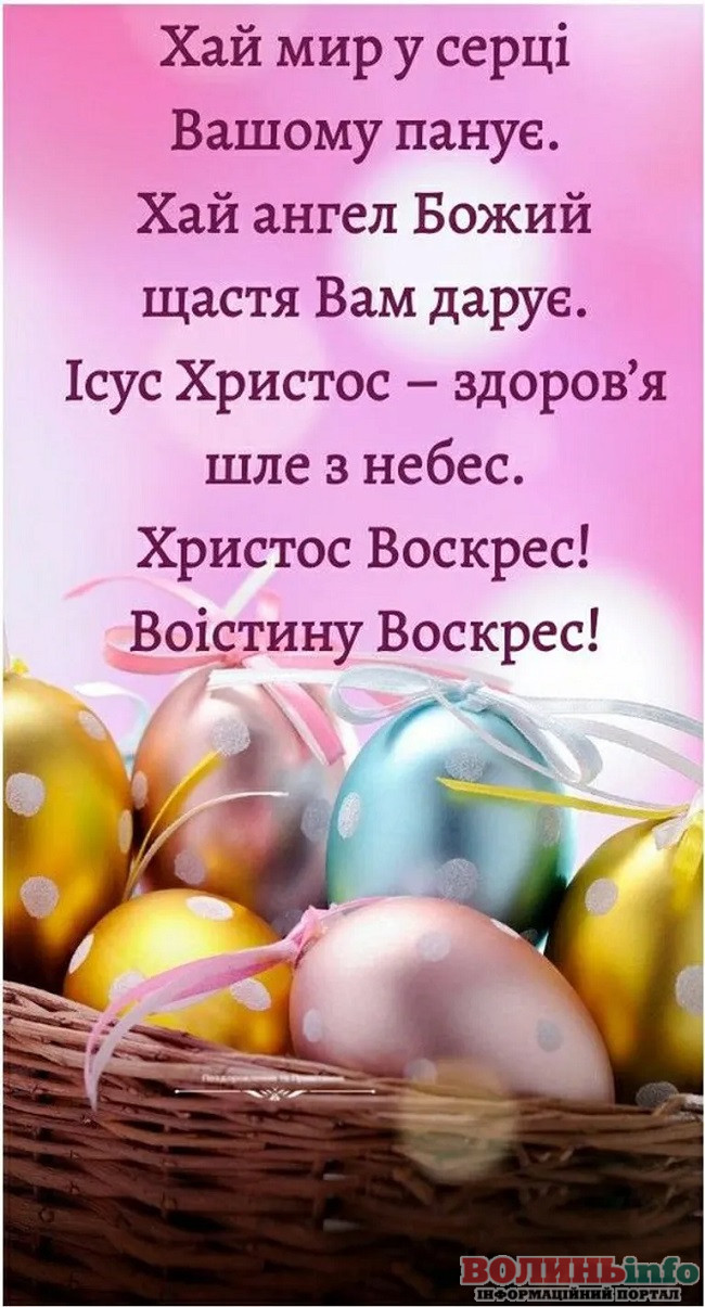 привітання з Великоднем