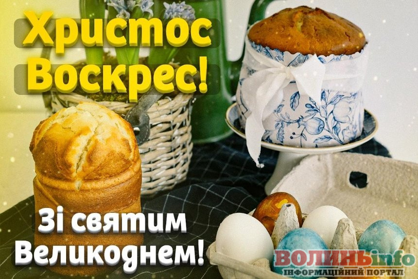 привітання з Великоднем