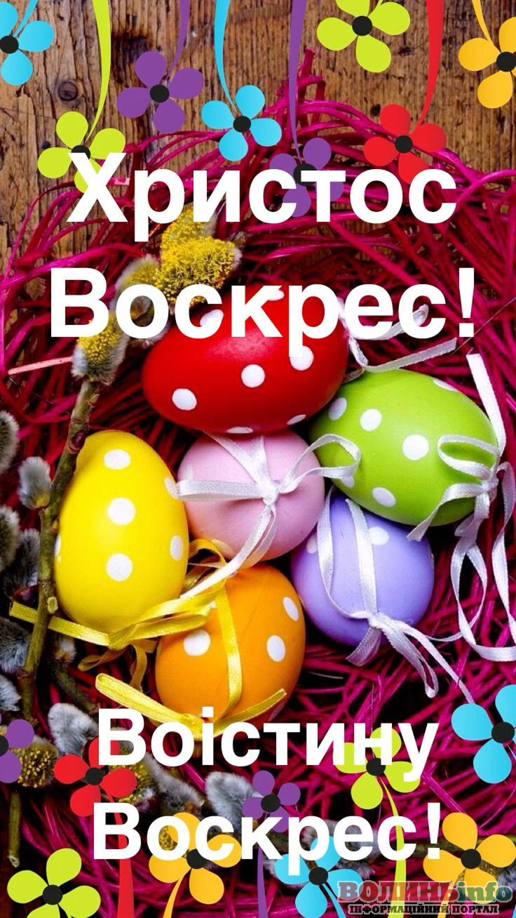 привітання з Великоднем