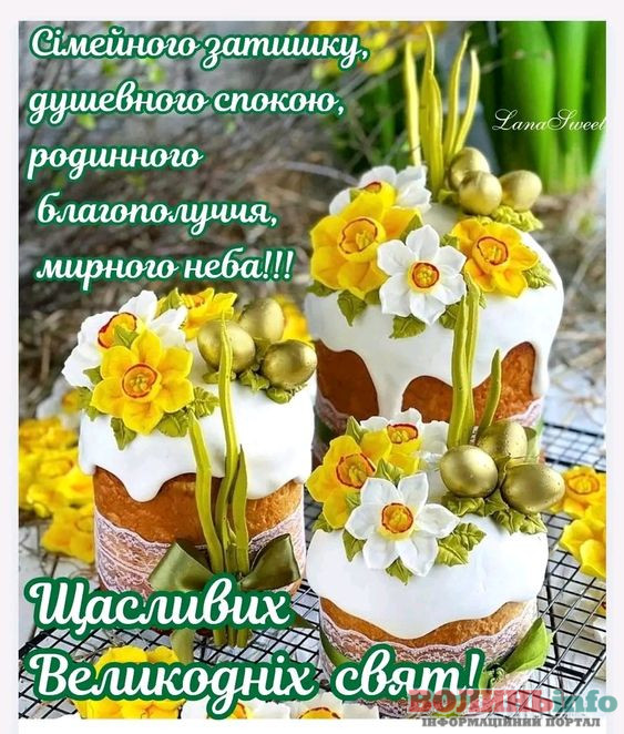 привітання з Великоднем