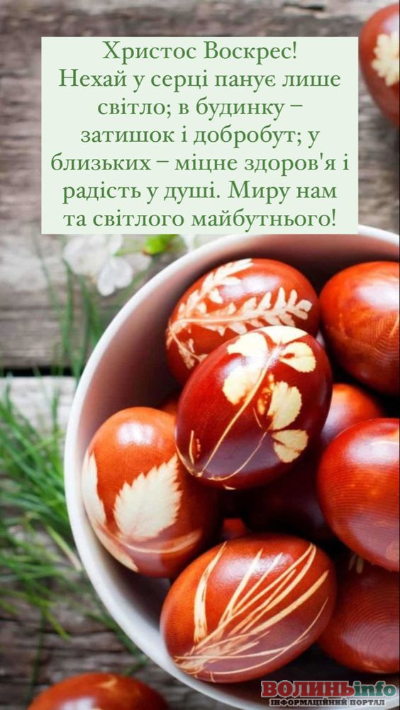 привітання з Великоднем