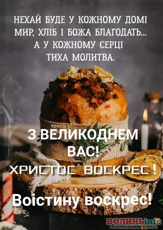 привітання з Великоднем