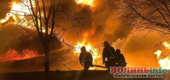 Нічна масована атака на Волинь: рятувальники ліквідували пожежі на об’єктах інфраструктури
