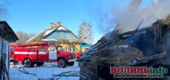 За добу на Волині ліквідували вісім пожеж у господарських будівлях